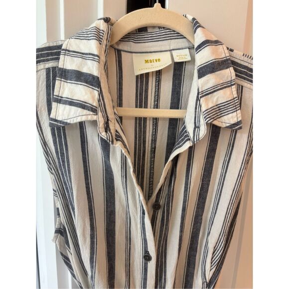 Anthropologie Chevron Maxi Dress in White and Black - Picture 7 of 10